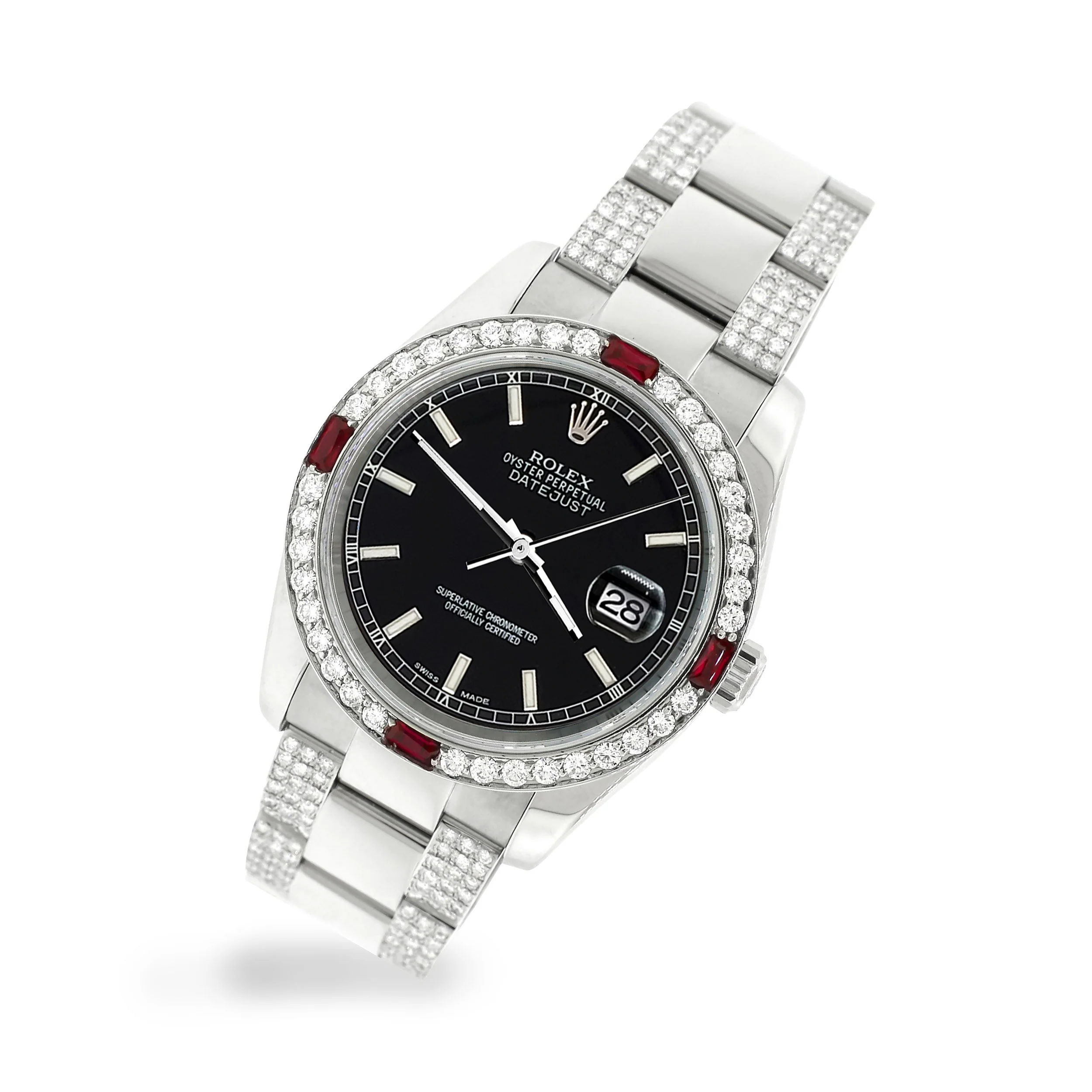 Rolex Datejust 36mm 4.5Ct Diamond Bezel/Bracelet/Black Index 116200 Steel Watch - Image 3