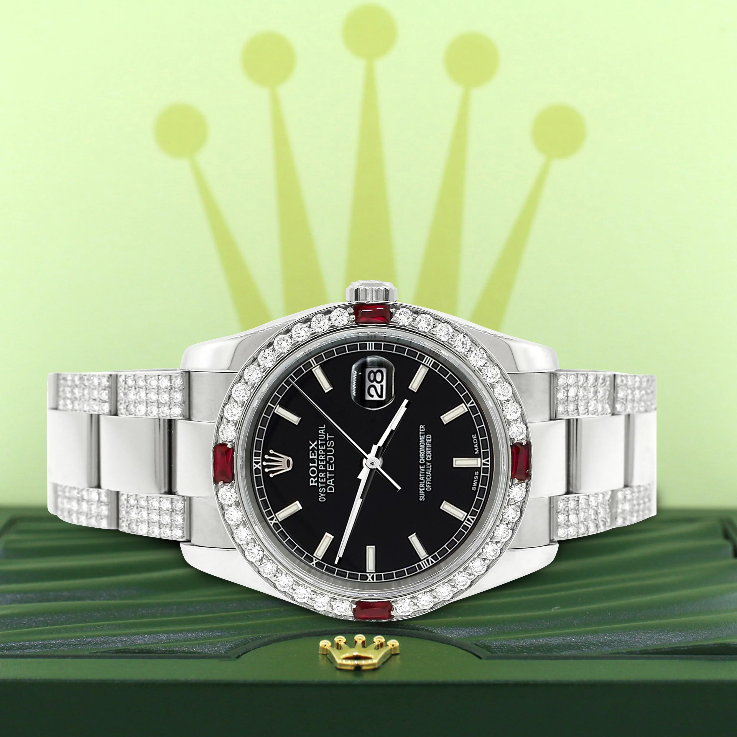 Rolex Datejust 36mm 4.5Ct Diamond Bezel/Bracelet/Black Index 116200 Steel Watch - Image 4