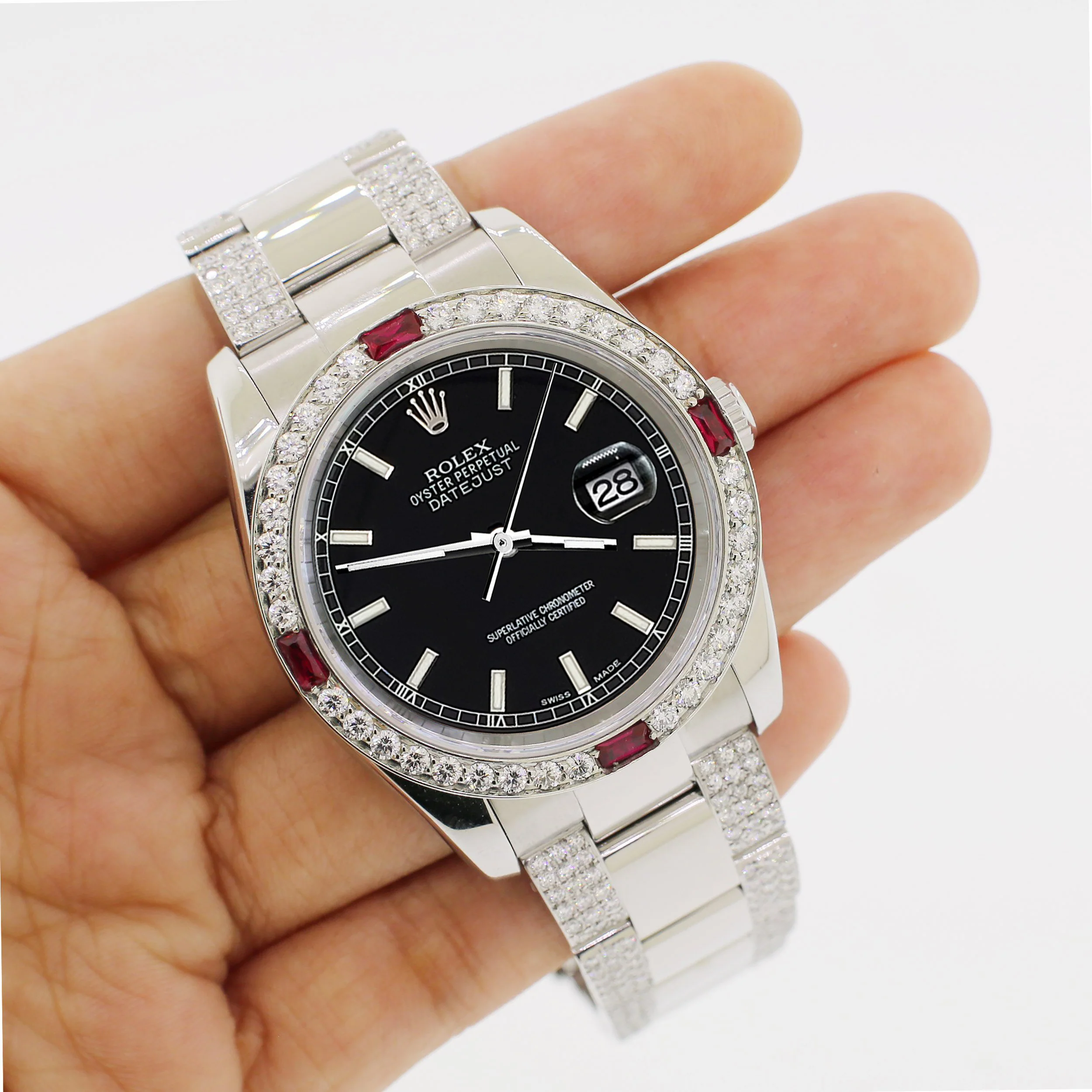 Rolex Datejust 36mm 4.5Ct Diamond Bezel/Bracelet/Black Index 116200 Steel Watch - Image 5