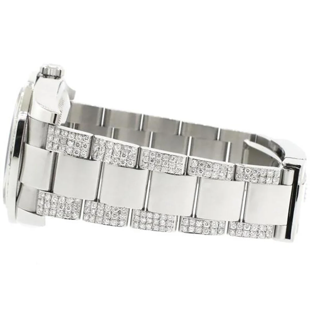 Rolex Datejust 36mm 4.5ct Diamond Bezel/Bracelet/Grey Roman Dial 116200 Steel Watch - Image 6