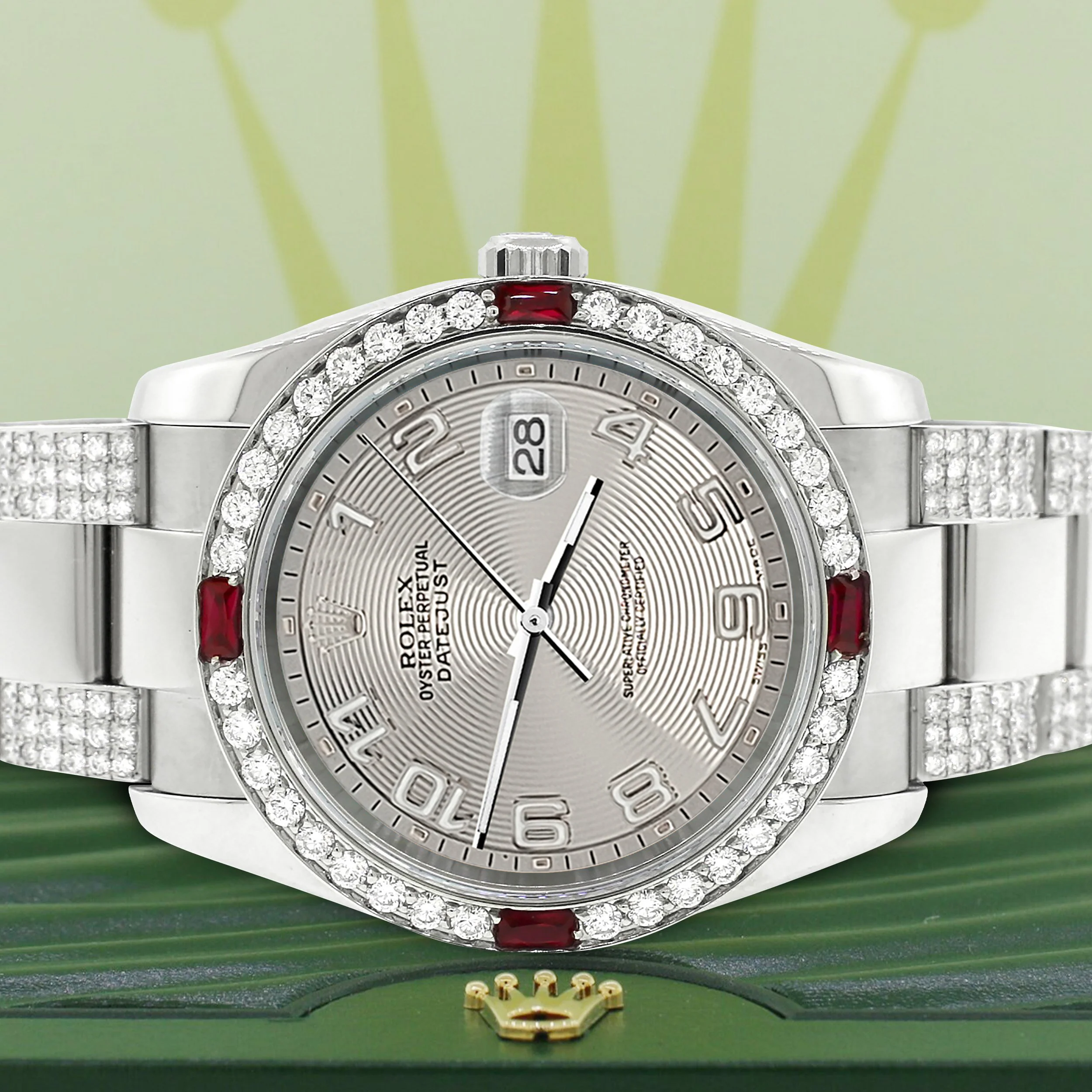 Rolex Datejust 36mm 4.5Ct Diamond Bezel/Bracelet/Silver Concentric Dial 116200 Steel Watch - Image 2