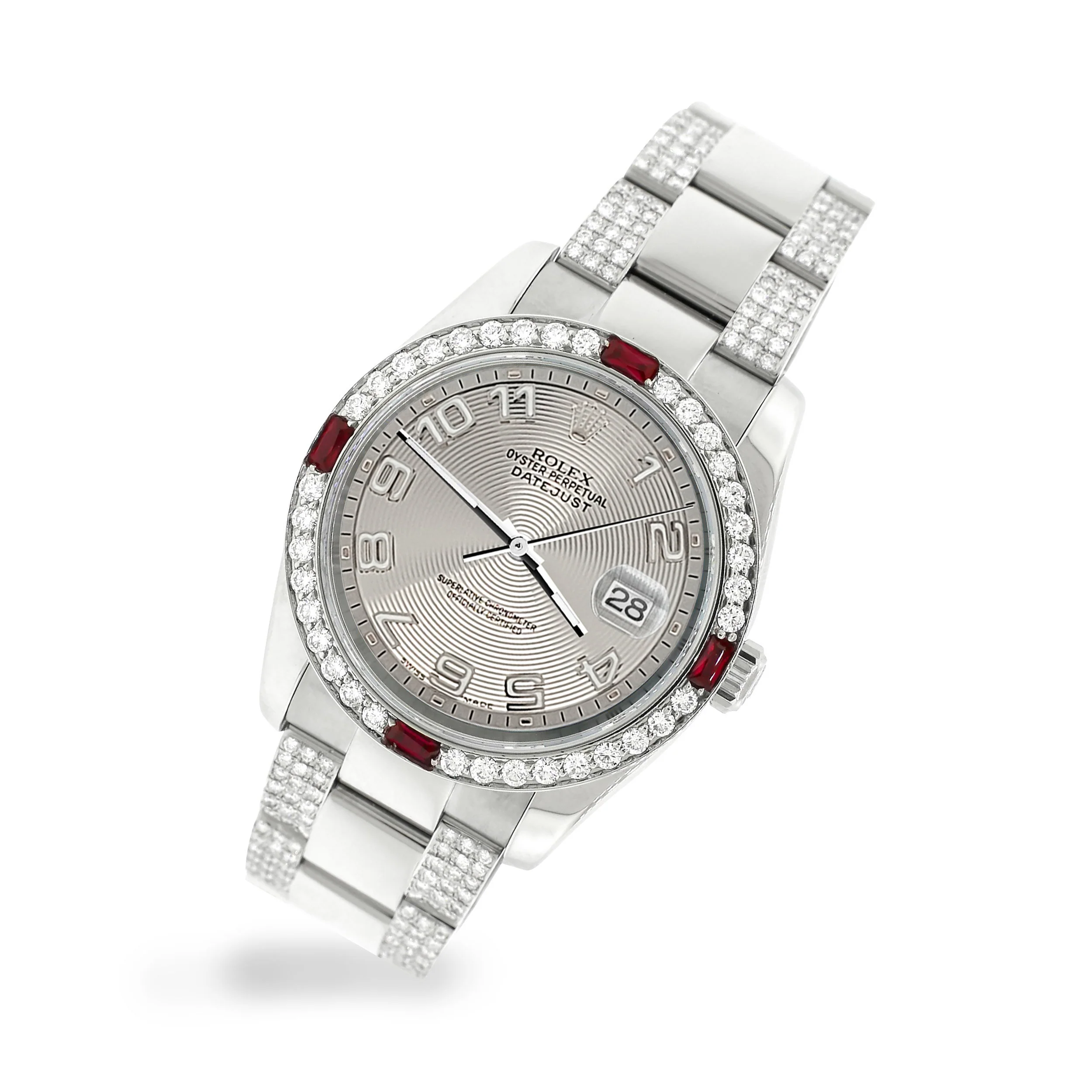 Rolex Datejust 36mm 4.5Ct Diamond Bezel/Bracelet/Silver Concentric Dial 116200 Steel Watch - Image 3