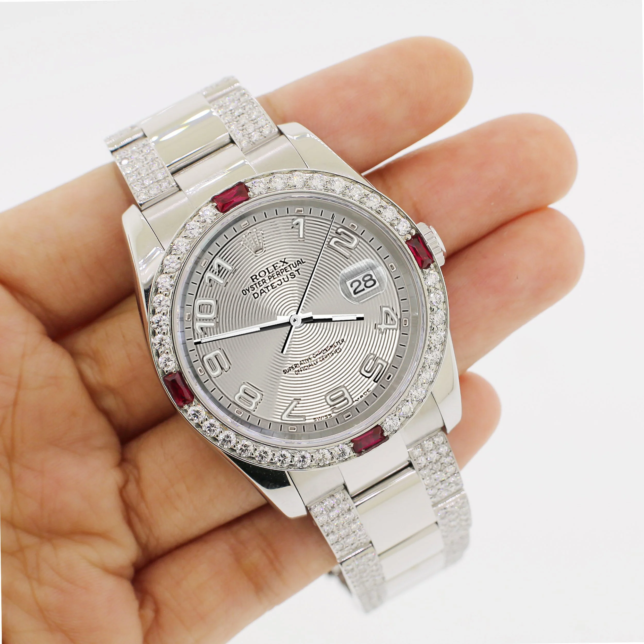 Rolex Datejust 36mm 4.5Ct Diamond Bezel/Bracelet/Silver Concentric Dial 116200 Steel Watch - Image 5