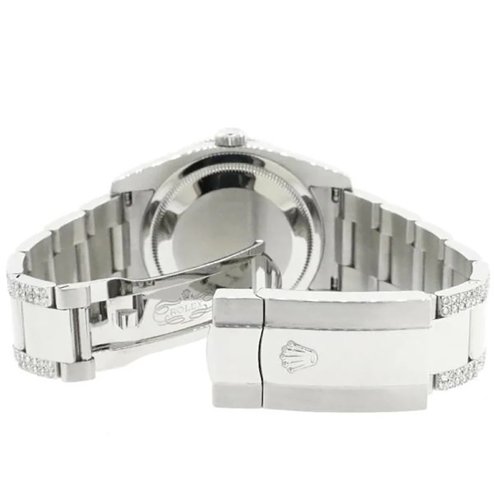 Rolex Datejust 36mm 4.5Ct Diamond Bezel/Bracelet/Silver Concentric Dial 116200 Steel Watch - Image 8