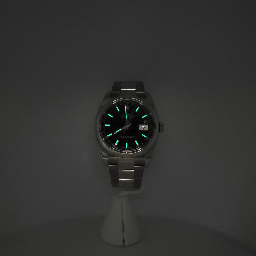 Rolex Datejust 36mm Black Index Dial Steel Oyster Watch 116200 Box Papers - Image 8