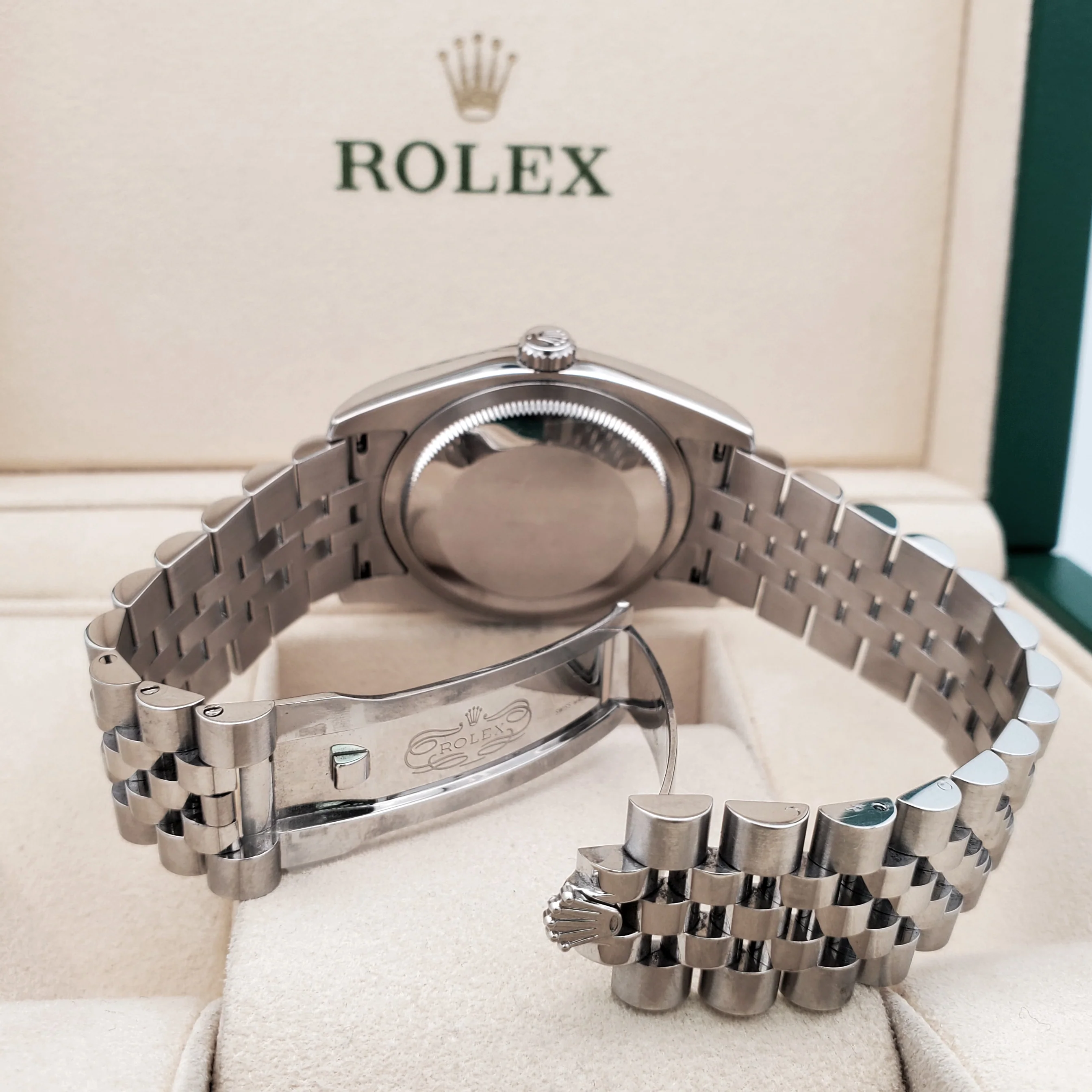 Rolex Datejust 36mm Black Jubilee Roman Dial Steel Watch 116200 - Image 6