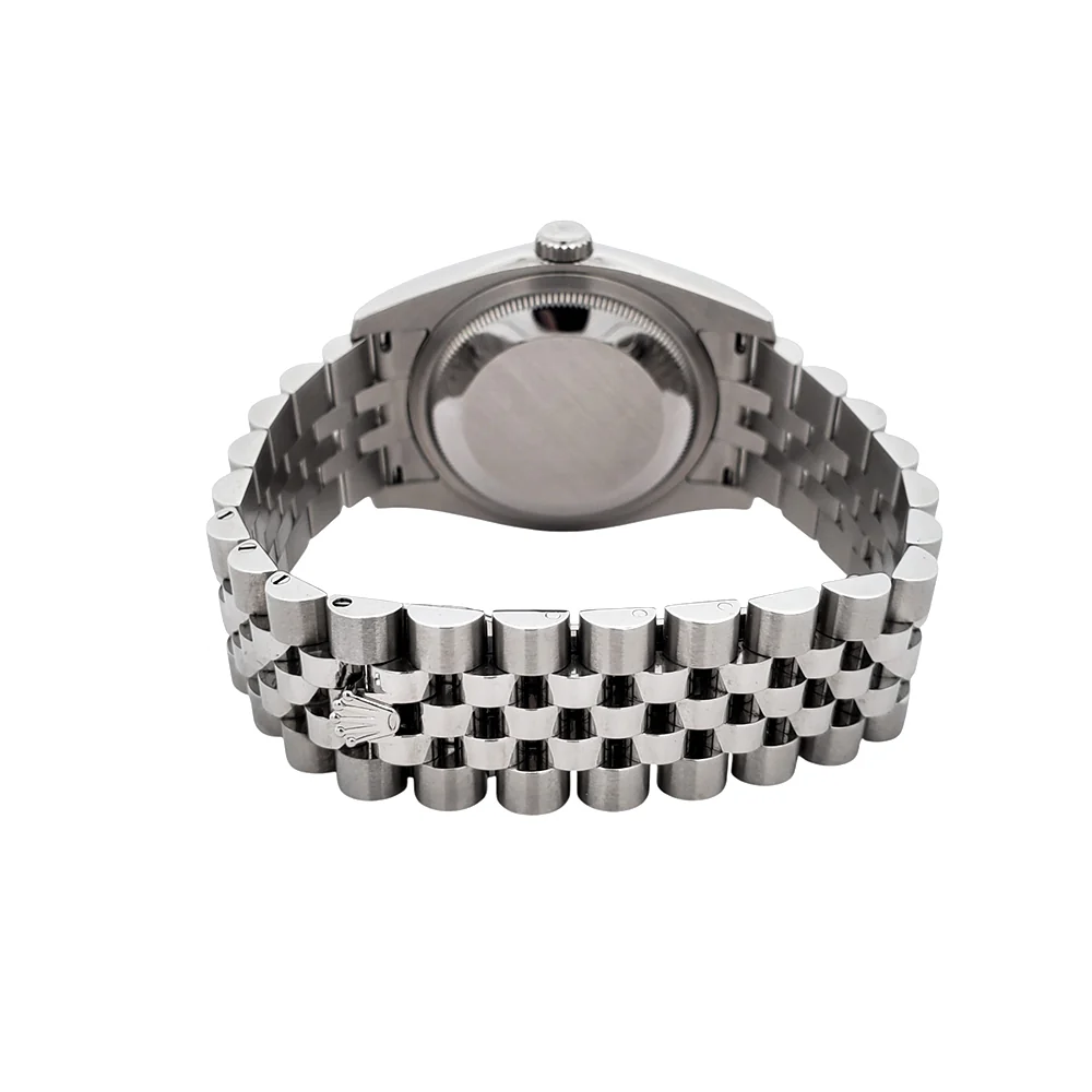 Rolex Datejust 36mm Black Roman Dial Jubilee Steel Watch 116200 Box Papers - Image 5