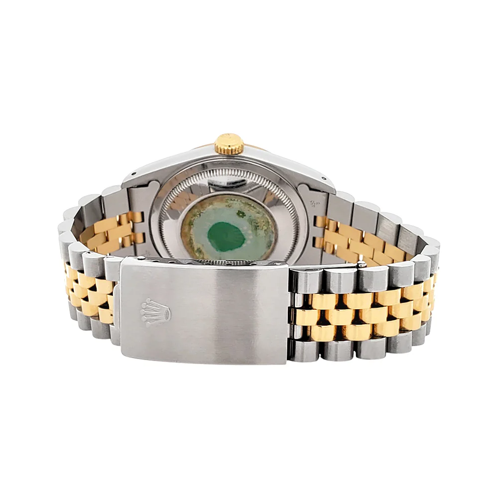 Rolex Datejust 36mm Champagne Index Yellow 2-tone Gold/Steel Jubilee Watch 16233 - Image 5
