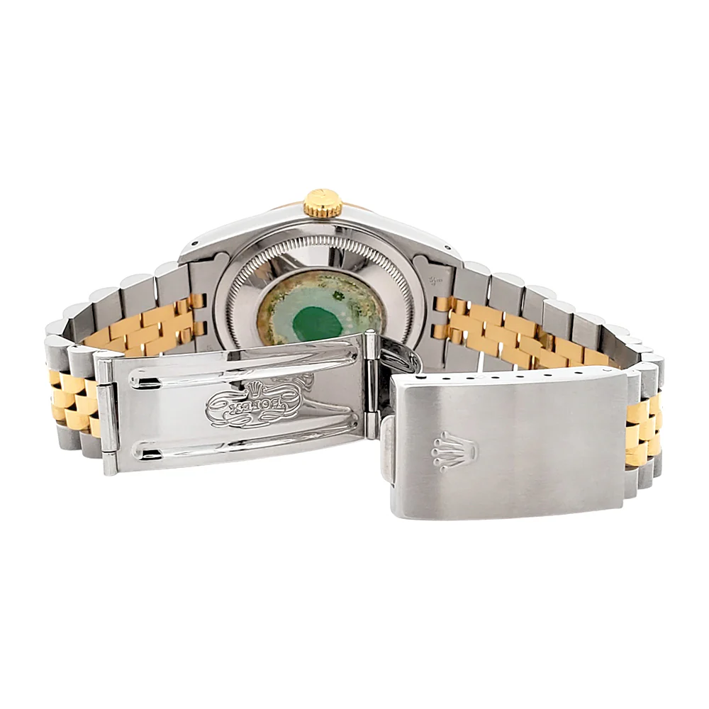 Rolex Datejust 36mm Champagne Index Yellow 2-tone Gold/Steel Jubilee Watch 16233 - Image 6