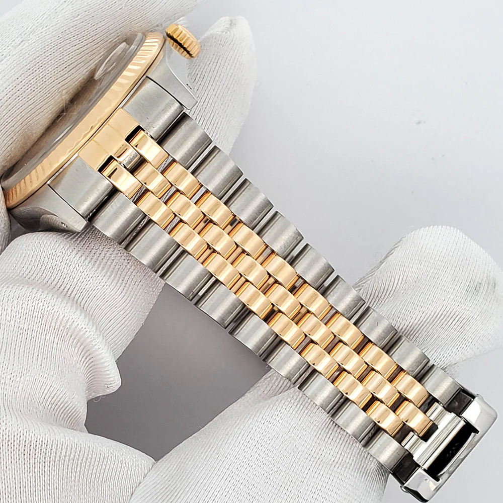 Rolex Datejust 36mm Champagne Index Yellow Gold/Steel Jubilee Watch 16233 Service Papers - Image 4
