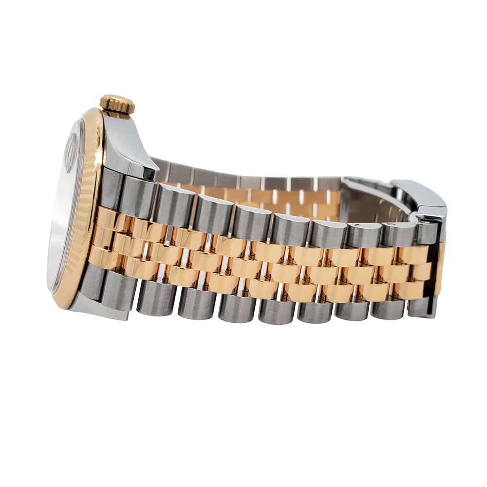 Rolex Datejust 36mm Champagne Motif Fluted Bezel 2-Tone Yellow Gold/Steel Jubilee Watch 126233 - Image 6