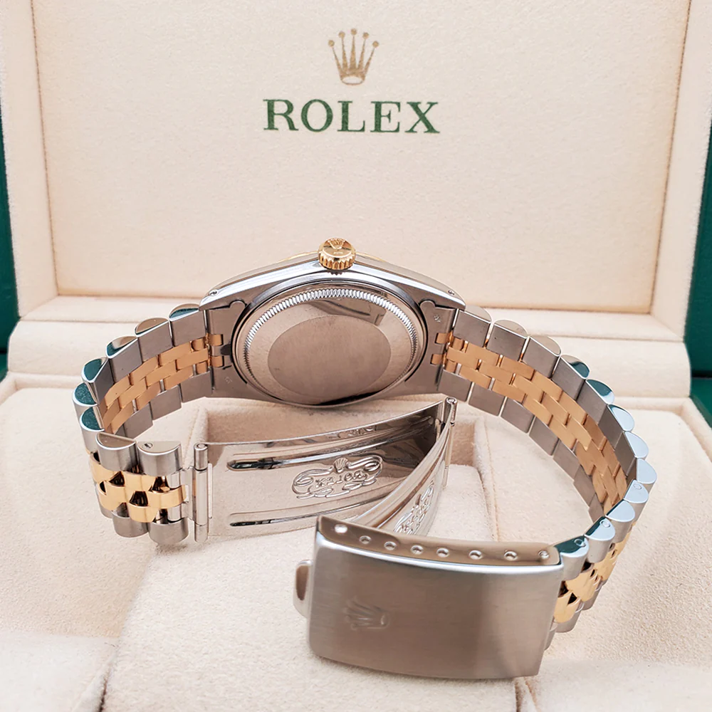 Rolex Datejust 36mm Champagne Stick Dial Yellow Gold/Stainless Steel Watch 16013 Box Papers - Image 7