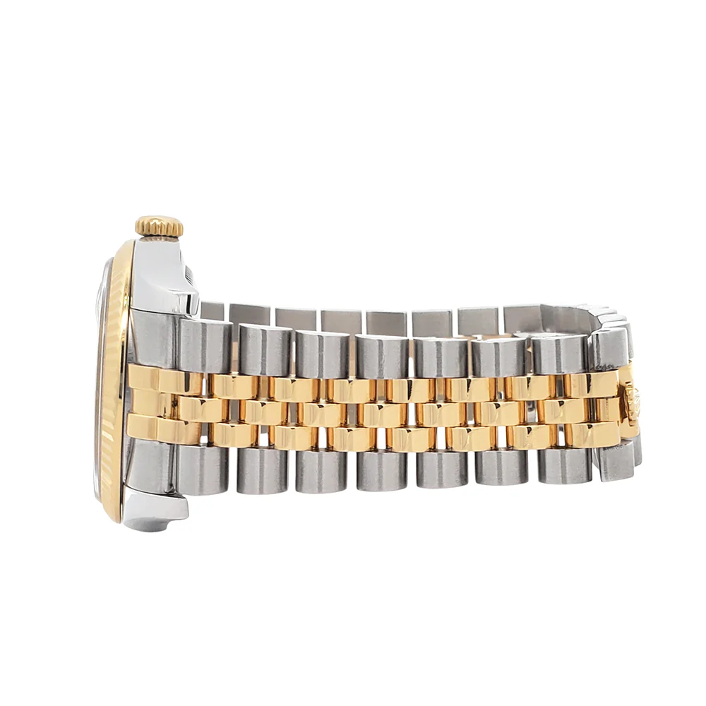 Rolex Datejust 36mm Factory Black Diamond 2-Tone Yellow Gold/Steel Jubilee Watch 116233 - Image 5