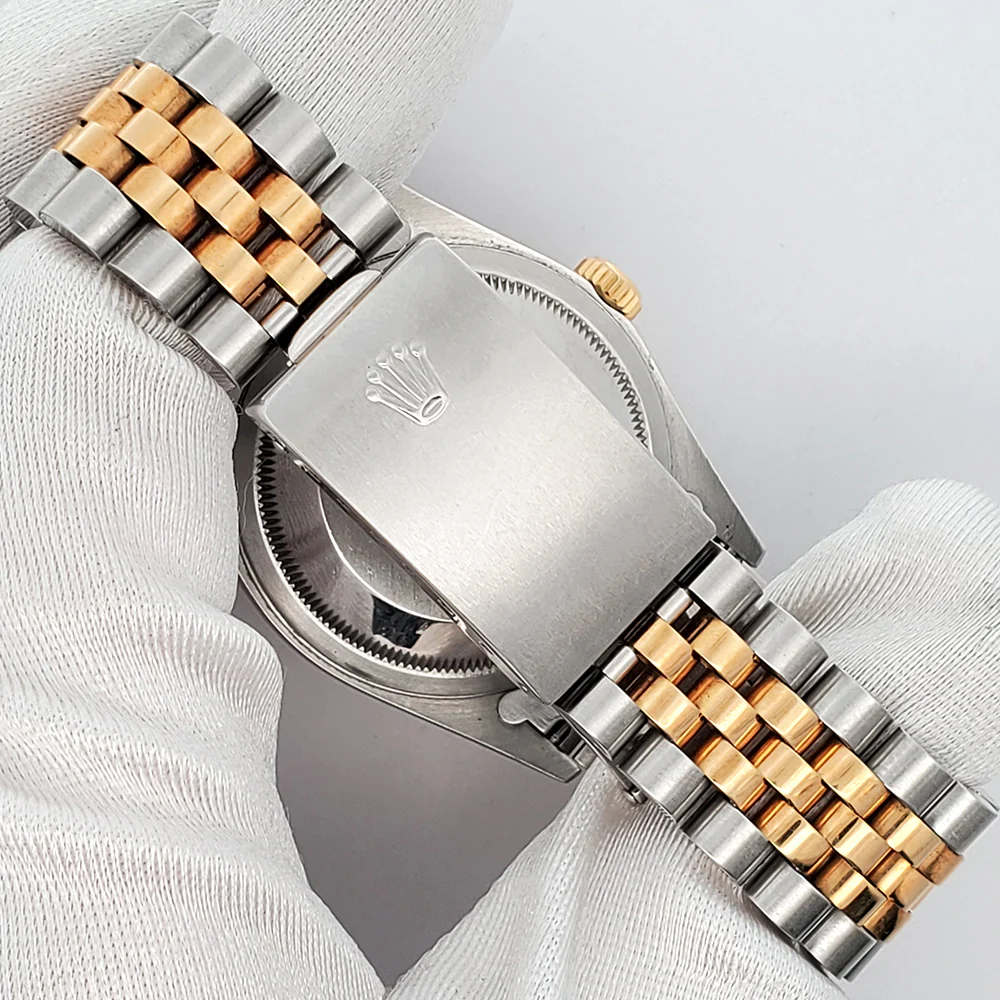 Rolex Datejust 36mm Factory Blue Vignette Diamond Dial Yellow Gold/Steel Watch 16233 - Image 5