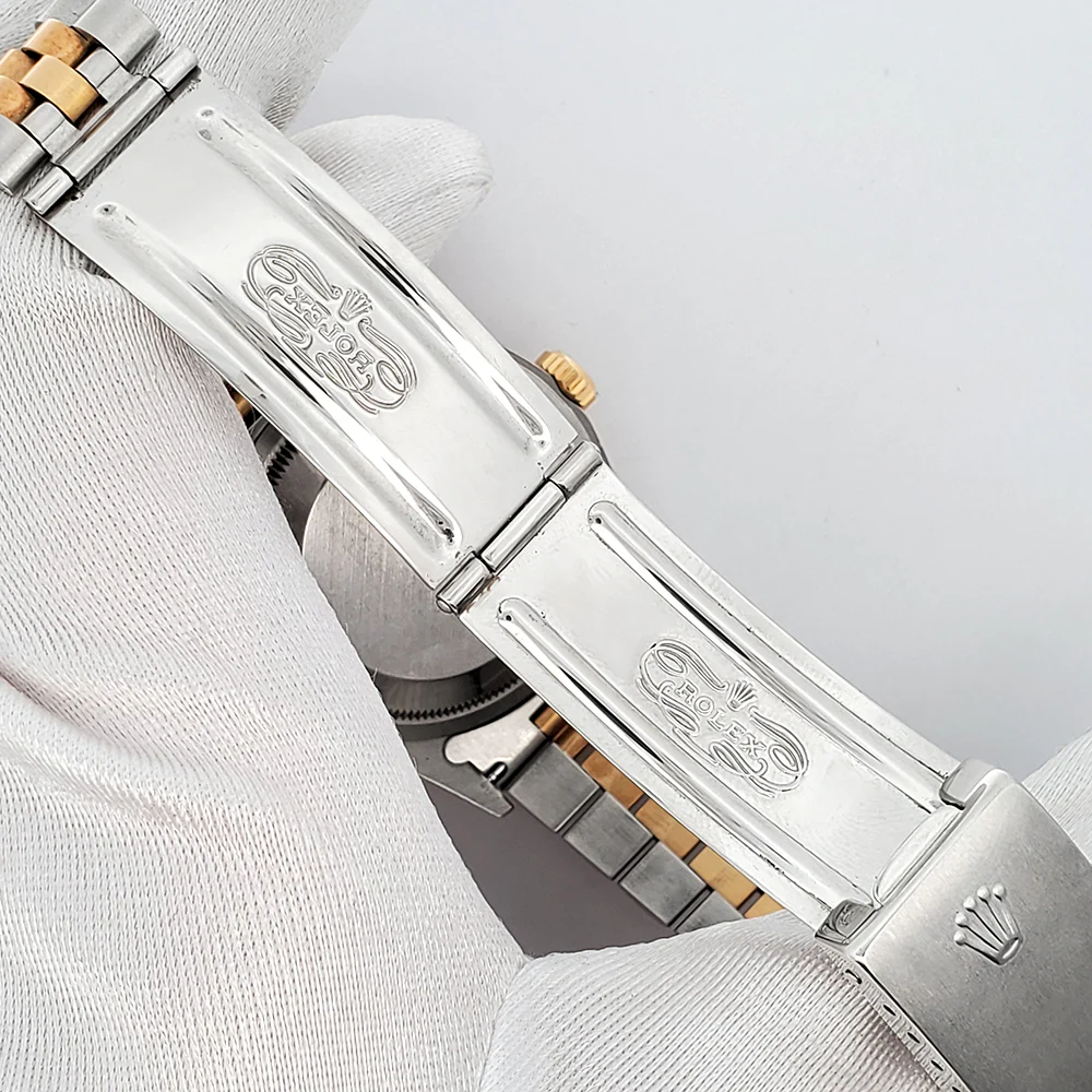 Rolex Datejust 36mm Factory Blue Vignette Diamond Dial Yellow Gold/Steel Watch 16233 - Image 6