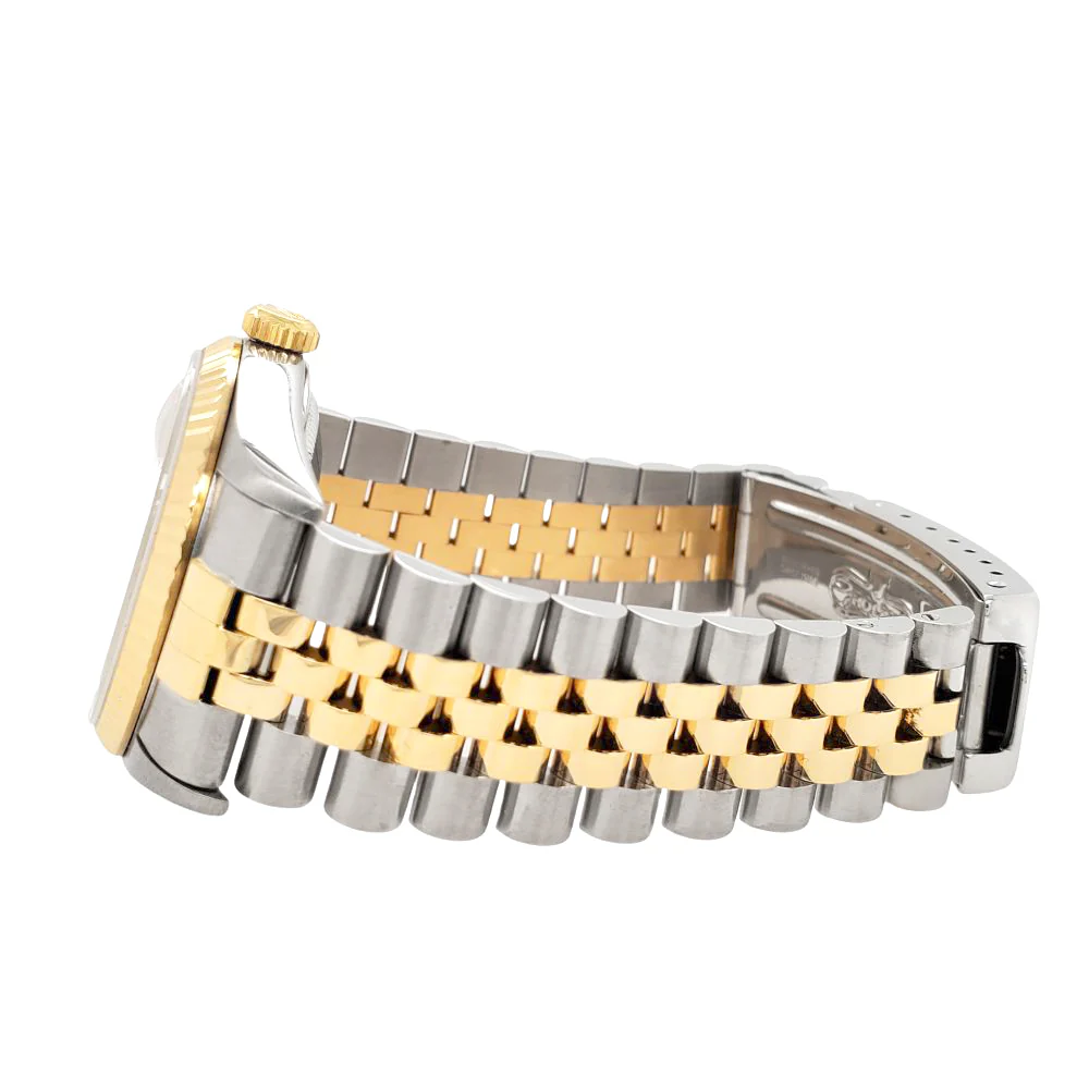 Rolex Datejust 36mm Factory Champagne Diamond Dial Yellow Gold Steel Watch 16233 - Image 5