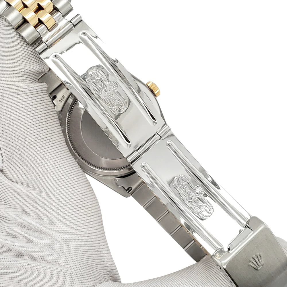 Rolex Datejust 36mm Factory Champagne Diamond Dial Yellow Gold Steel Watch 16233 - Image 7