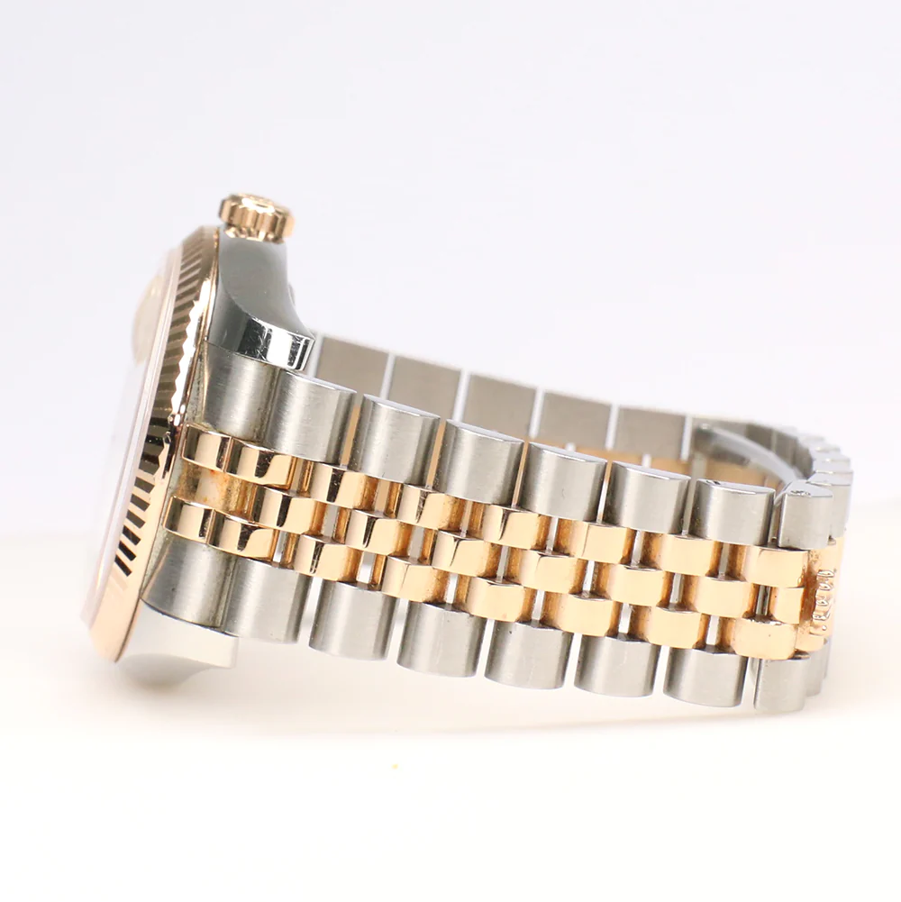 Rolex Datejust 36mm Factory Pink Diamond Dial 2-Tone Rose Gold/Steel Jubilee Watch Box Papers 116231 - Image 5