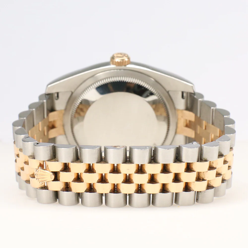 Rolex Datejust 36mm Factory Pink Diamond Dial 2-Tone Rose Gold/Steel Jubilee Watch Box Papers 116231 - Image 6