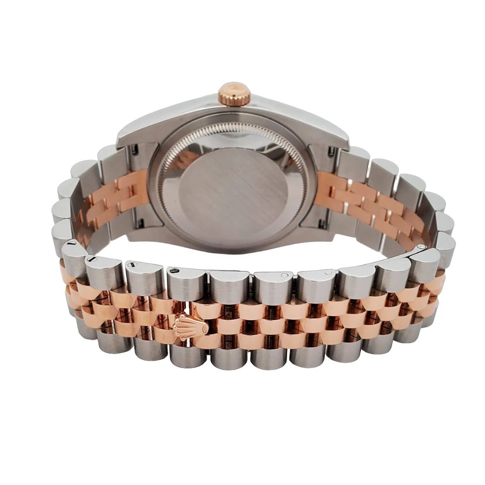 Rolex Datejust 36mm Factory Pink Diamond Dial 2-Tone Rose Gold/Steel Jubilee Watch Box Papers 116231 - Image 5
