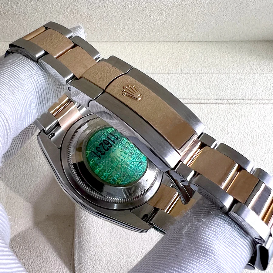 Rolex Datejust 36mm Factory Rose Jubilee Diamond Dial Rose Gold/Steel Oyster Watch 116231 - Image 3