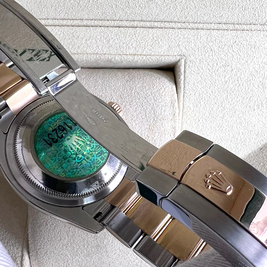 Rolex Datejust 36mm Factory Rose Jubilee Diamond Dial Rose Gold/Steel Oyster Watch 116231 - Image 5