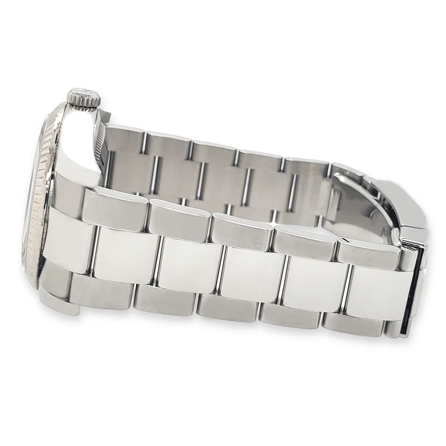Rolex Datejust 36MM Factory Silver Jubilee Diamond Dial White Gold Fluted Bezel Steel Watch 116234 - Image 3