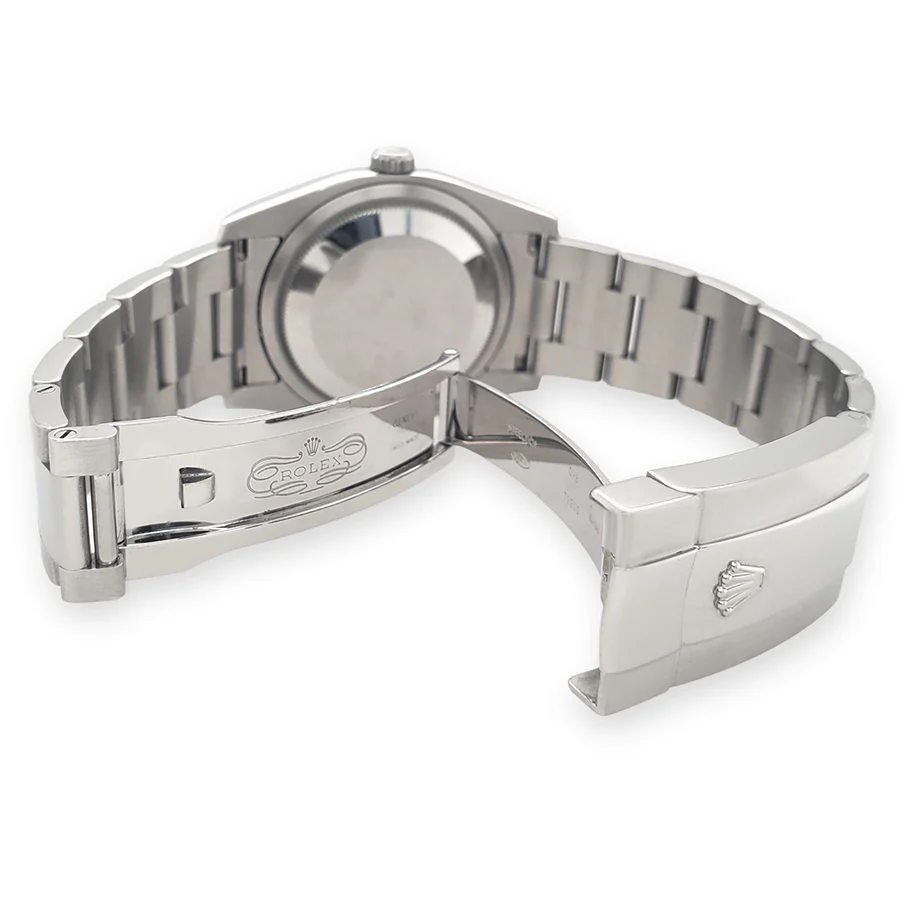 Rolex Datejust 36MM Factory Silver Jubilee Diamond Dial White Gold Fluted Bezel Steel Watch 116234 - Image 5