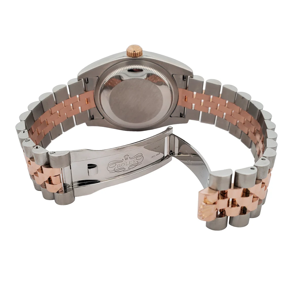 Rolex Datejust 36mm Factory White Diamond Dial 2-Tone Rose Gold/Steel Jubilee 116231G Watch - Image 6