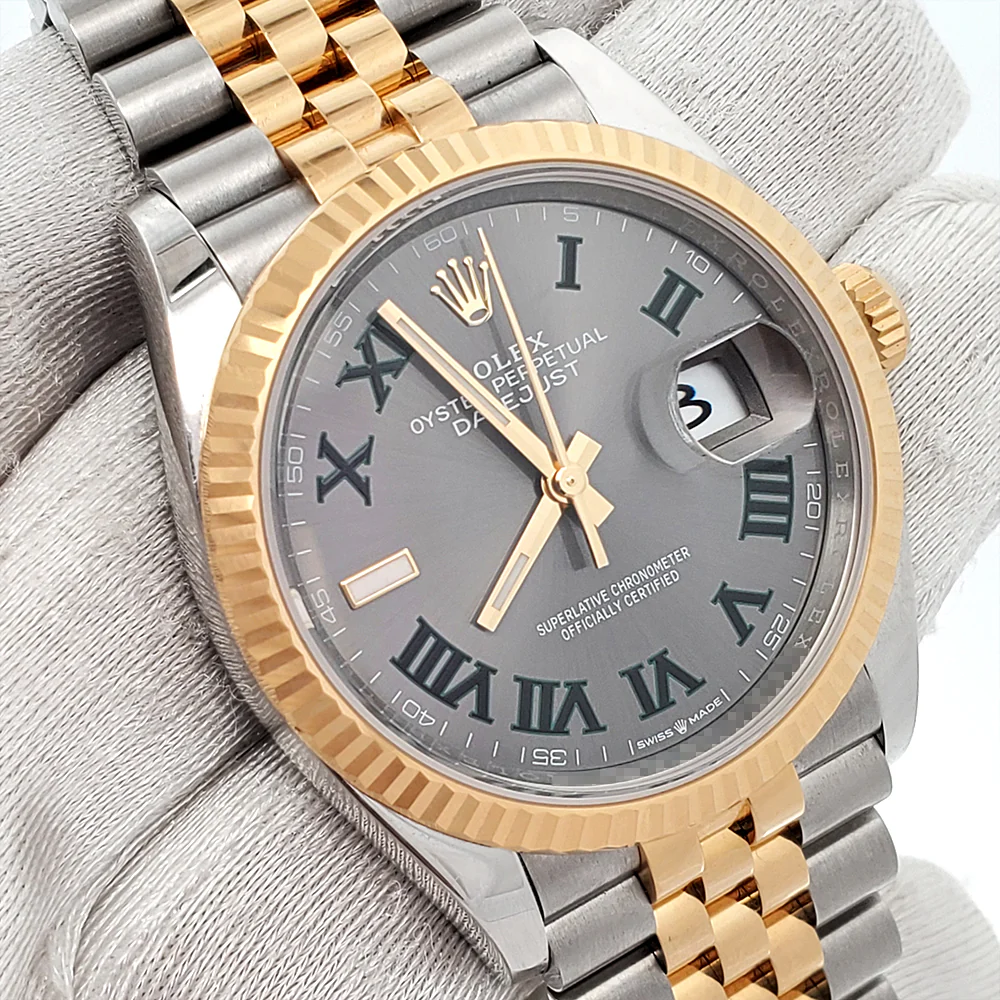 Rolex Datejust 36mm Green Slate Wimbledon Dial Watch 126233 - Image 3