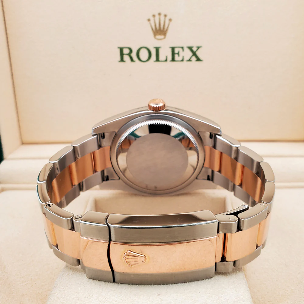 Rolex Datejust 36mm Pink Concentric Dial 2-tone Rose Gold/Steel Oyster Watch 116201 Box Papers - Image 5