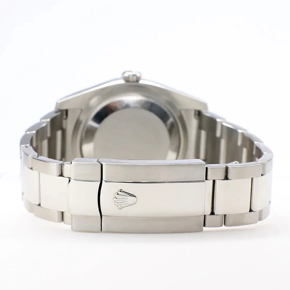 Rolex Datejust 36mm Silver Decorated Blue Arabic Dial Oyster Watch with custom VS1 Diamond Bezel 116200 - Image 4