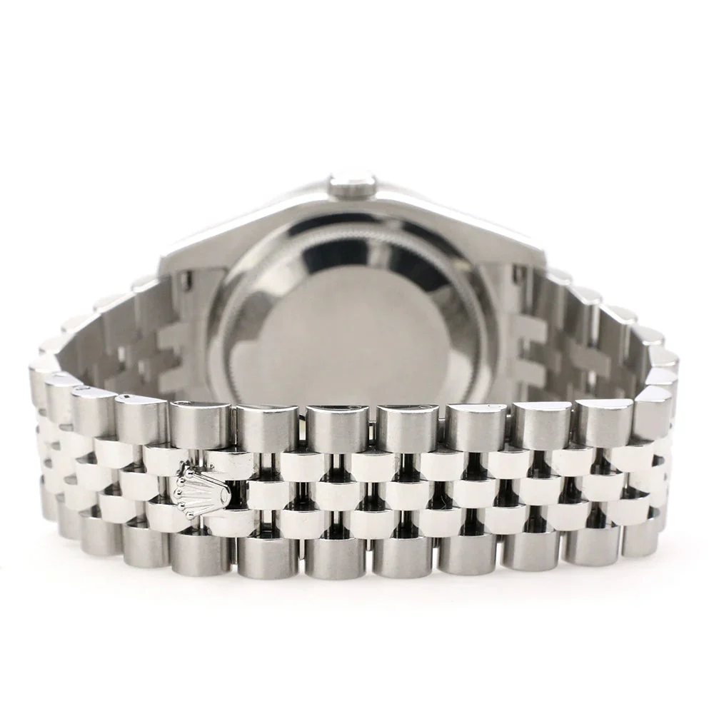 Rolex Datejust 36MM Silver Floral Dial Steel Jubilee Watch with 1.85CT Custom Diamond Bezel 116200 - Image 6
