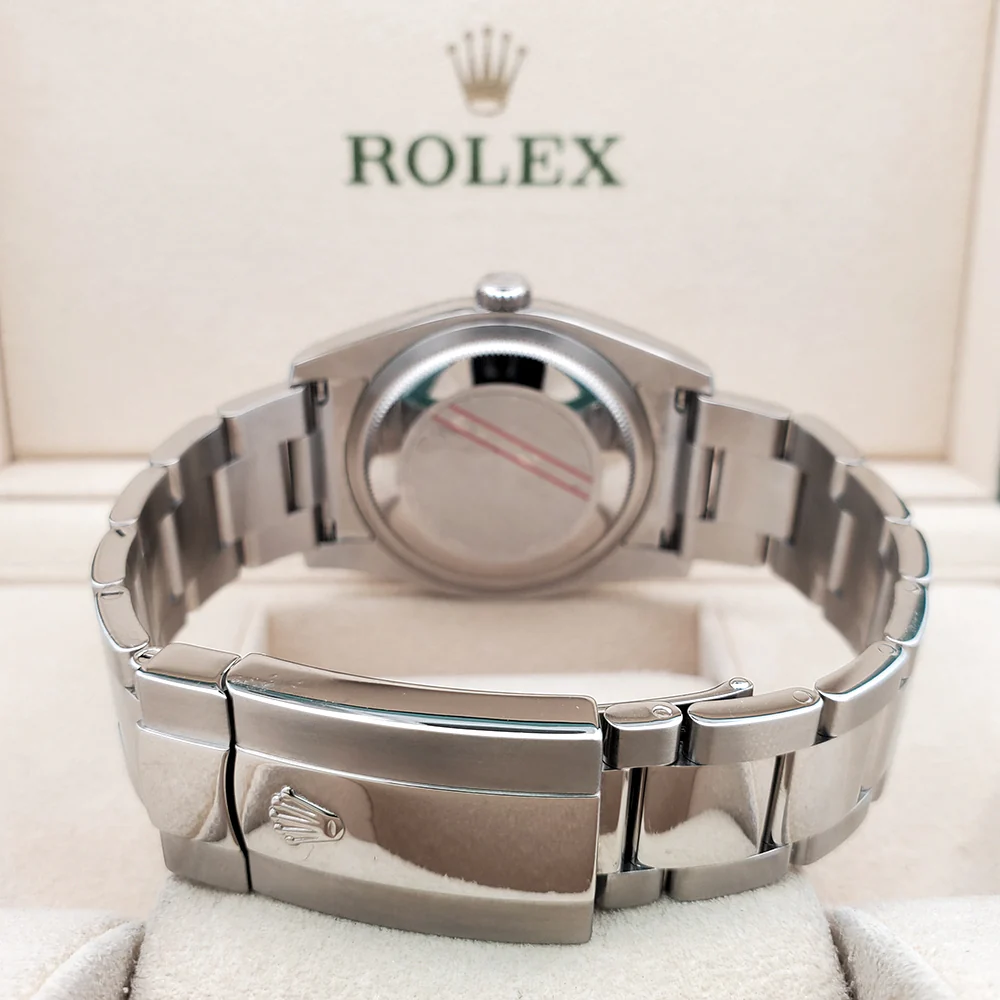Rolex Datejust 36mm Silver Floral Dial Steel Oyster Watch 116200 Box Papers - Image 5