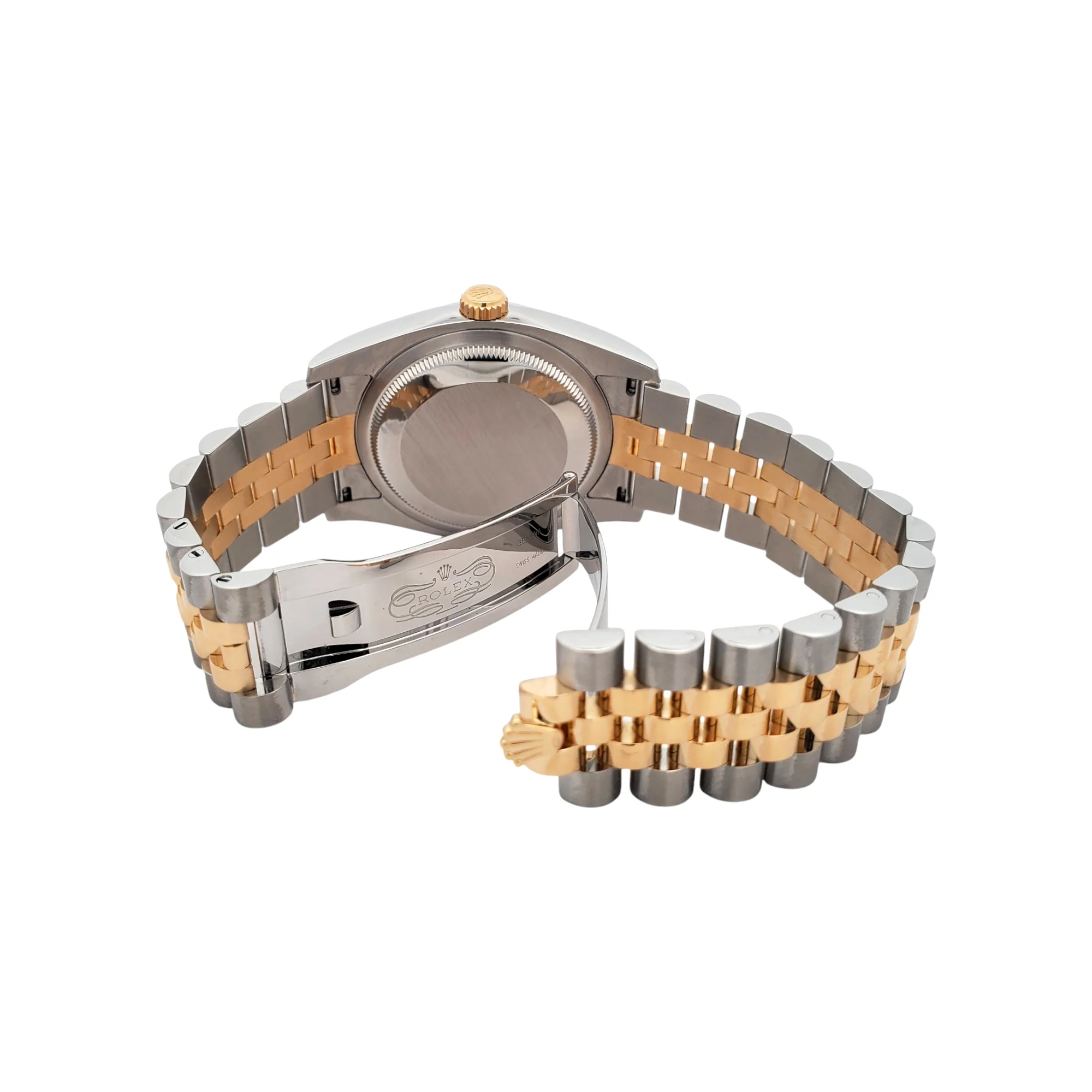 Rolex Datejust 36mm Silver Index 2-Tone Yellow Gold/Steel Jubilee Watch 116233 Box Papers - Image 6
