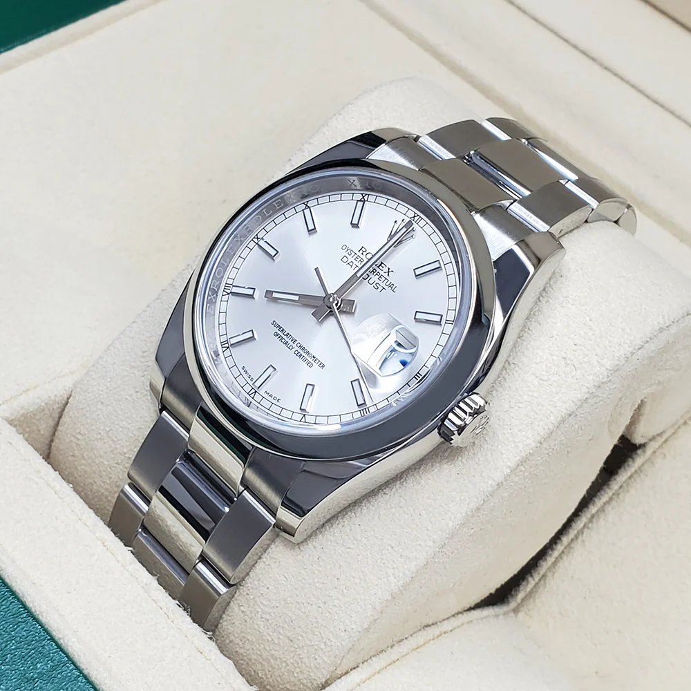 Rolex Datejust 36mm Silver Index Dial Oyster Watch 2019 Box Papers 116200 - Image 3