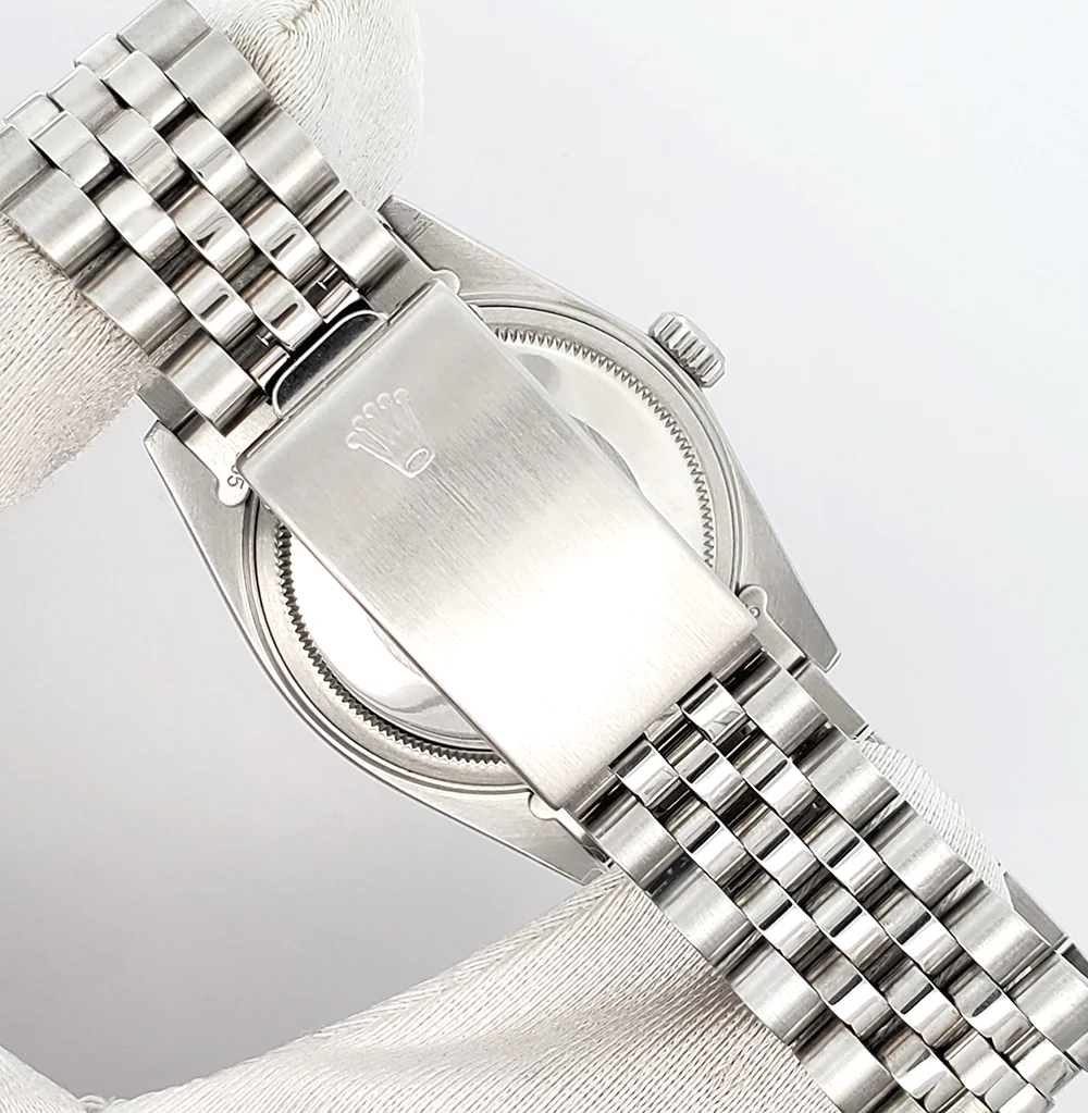 Rolex Datejust 36mm Silver Index Dial White Gold Fluted Steel Jubilee Watch 16014 - Image 5