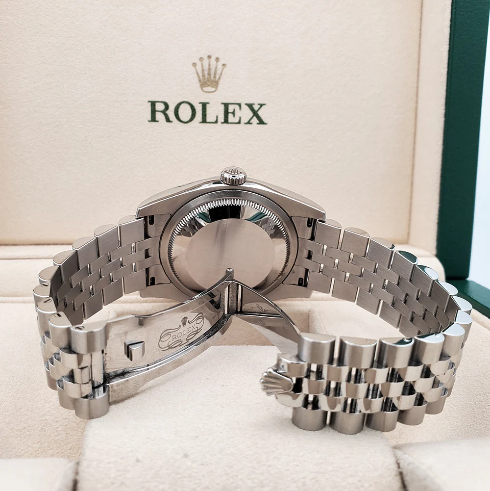 Rolex Datejust 36mm Silver Index Steel Jubilee Watch 116200 Box Papers - Image 6