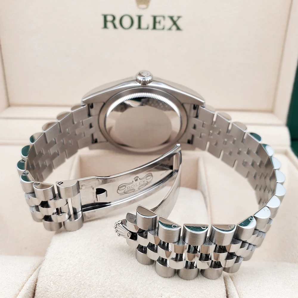 Rolex Datejust 36mm Silver Index Steel Jubilee Watch 116200 Box Papers - Image 6