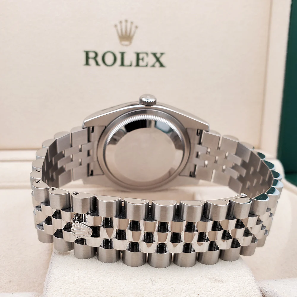 Rolex Datejust 36mm Silver Index Steel Jubilee Watch 116200 Box Papers - Image 5