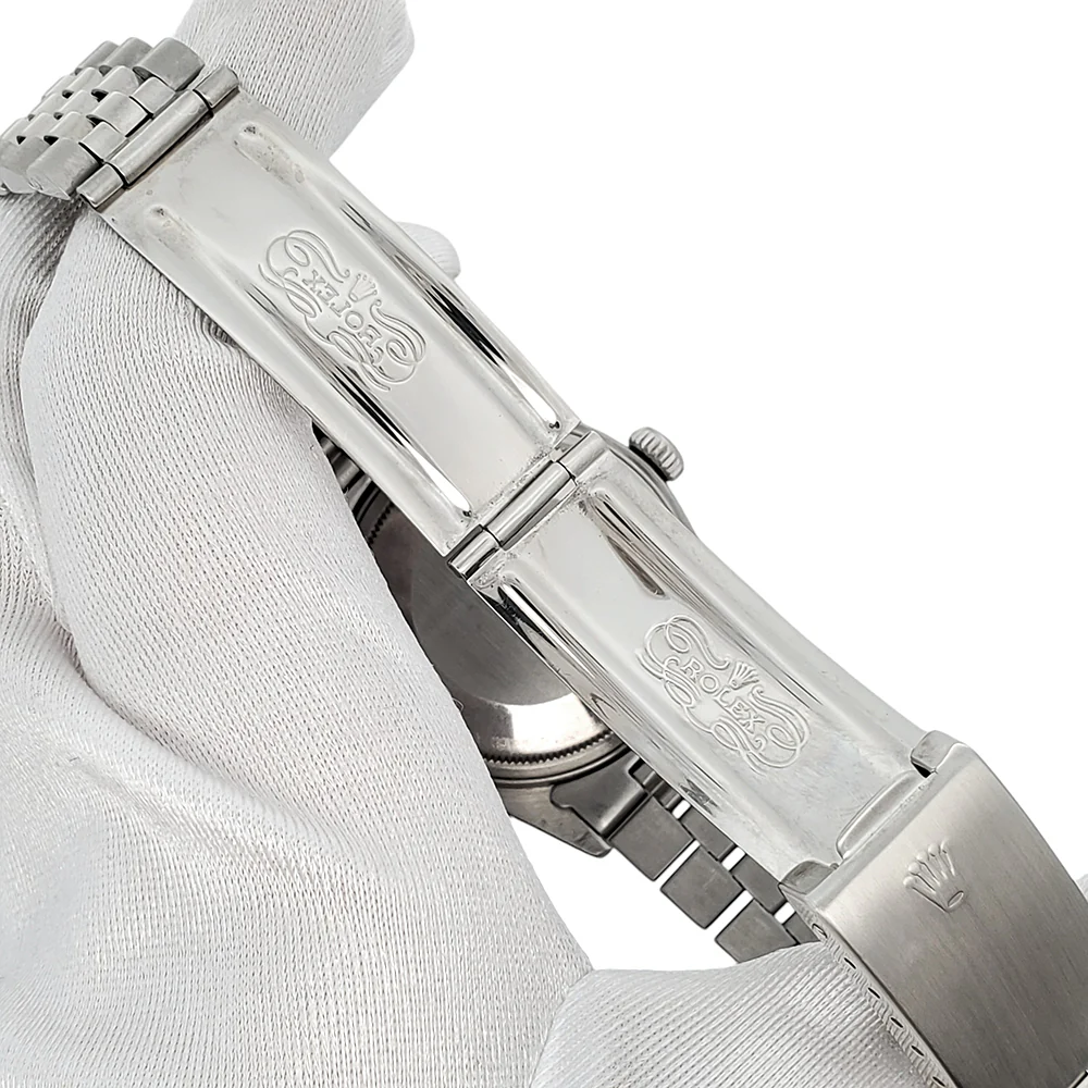 Rolex Datejust 36mm Silver Linen Dial White Gold Fluted Steel Jubilee Watch 16014 - Image 6