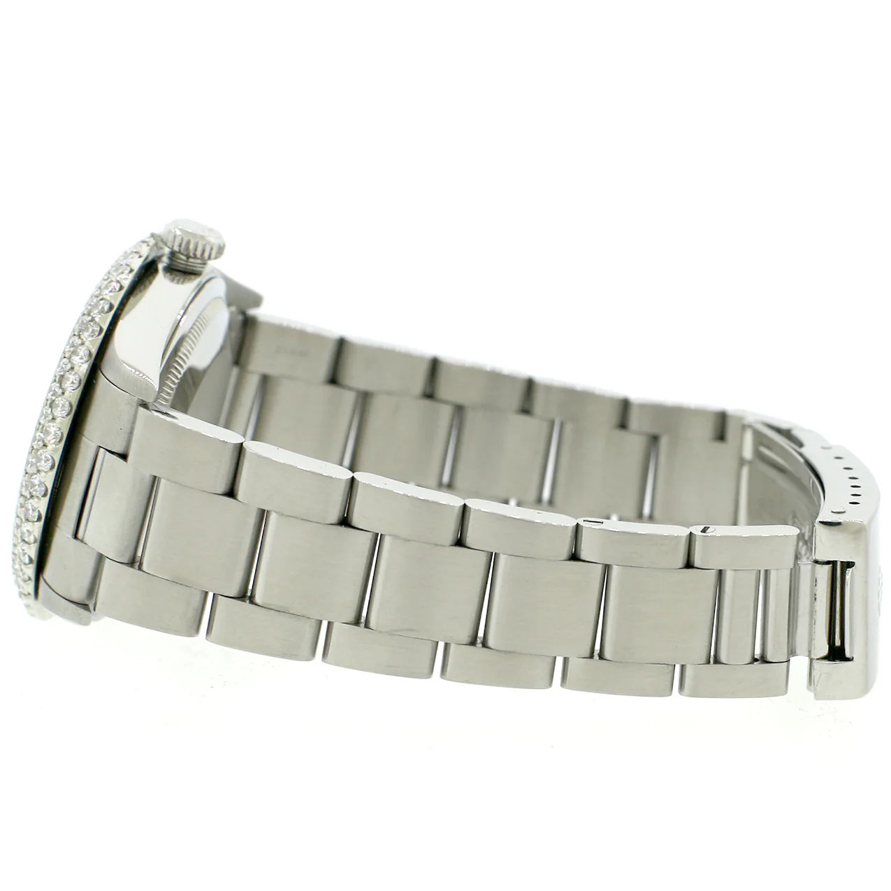 Rolex Datejust 36mm Silver Roman Dial Watch 4.6CT Diamond Bezel 16200 - Image 3