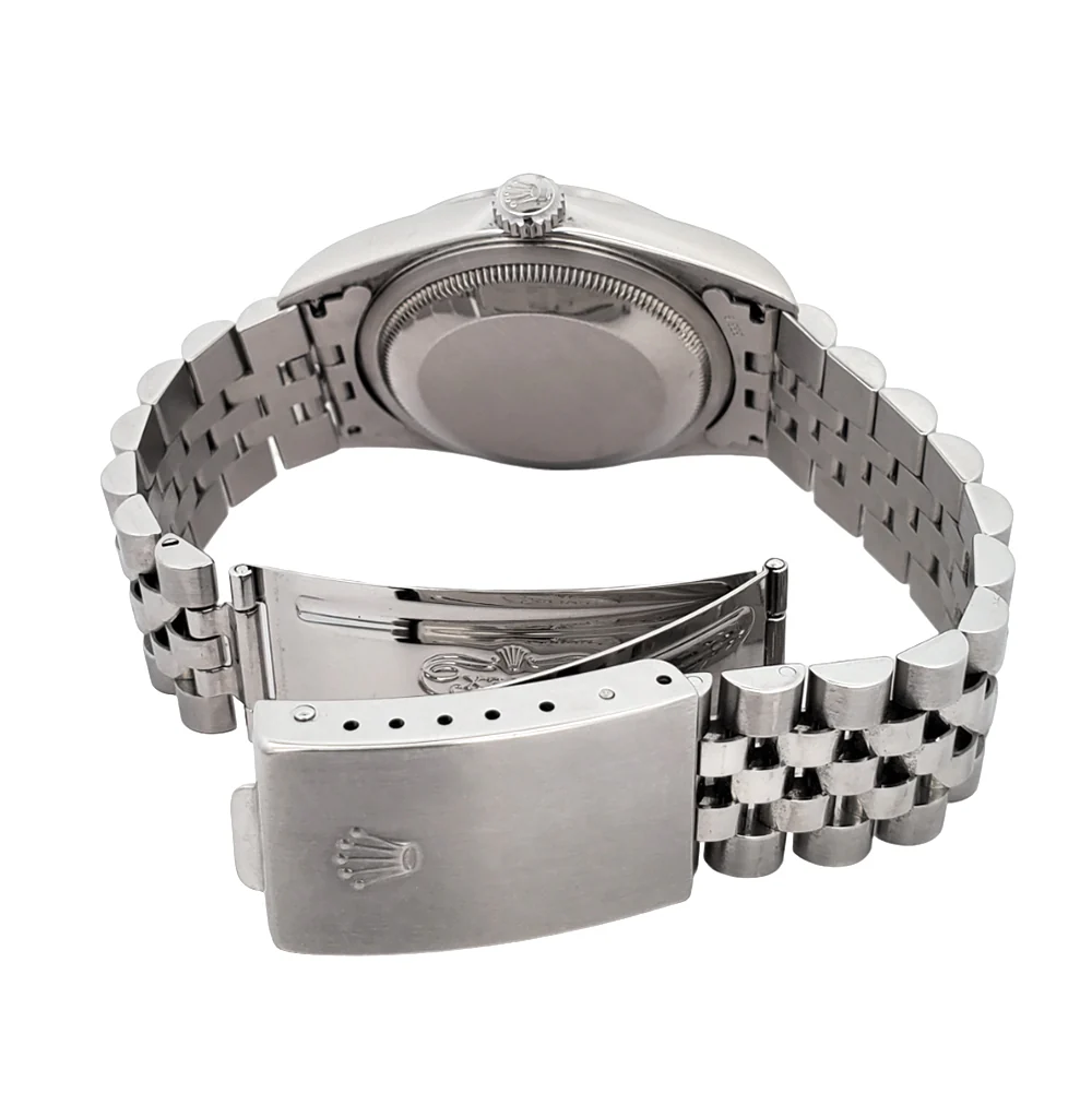 Rolex Datejust 36mm Silver Roman Steel Jubilee Watch 16200 - Image 5