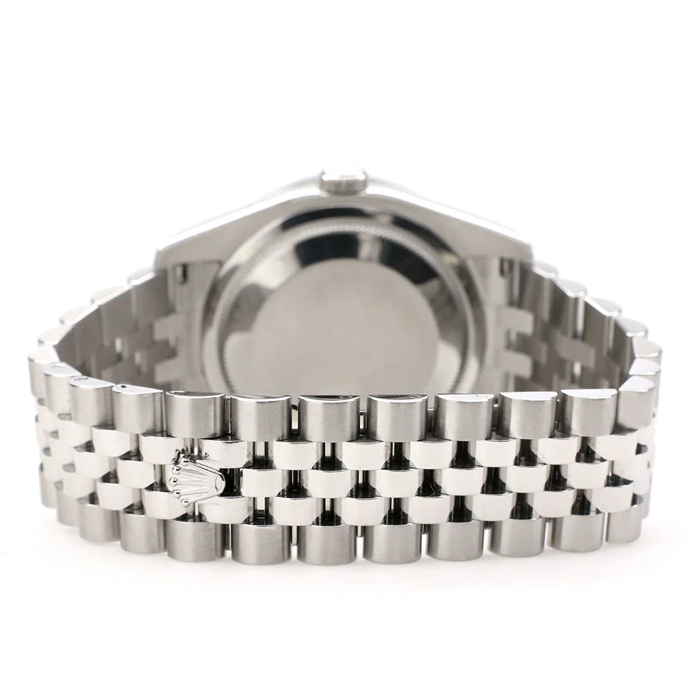 Rolex Datejust 36MM Silver Index Dial Steel Jubilee Watch with 1.85CT Custom Diamond Bezel 116200 - Image 5