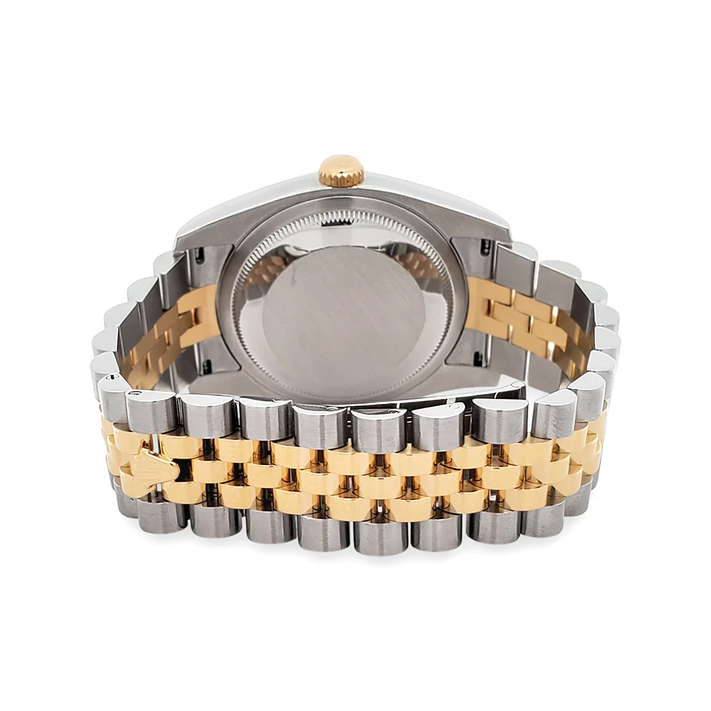 Rolex Datejust 36mm Silver Tuxedo 2-tone Yellow Gold/Steel 116233 Jubilee Watch Box/Apr - Image 8
