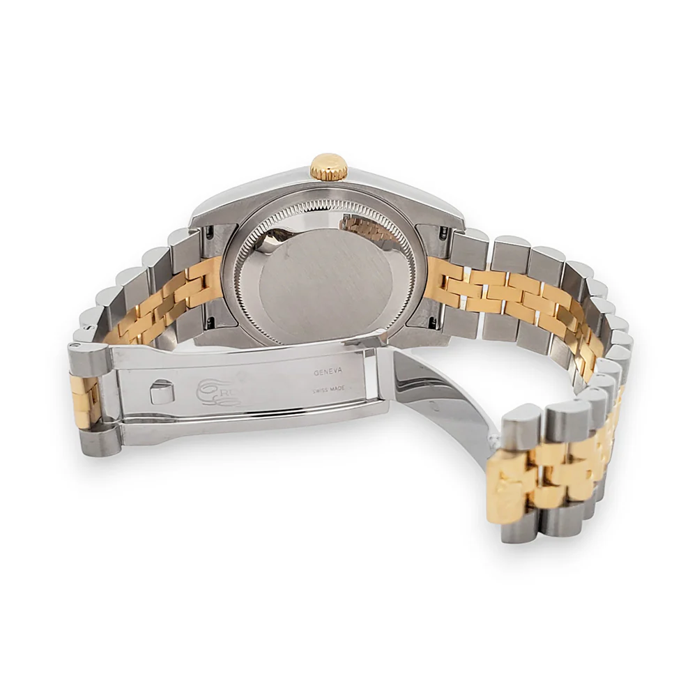 Rolex Datejust 36mm Silver Tuxedo 2-tone Yellow Gold/Steel 116233 Jubilee Watch Box/Apr - Image 9
