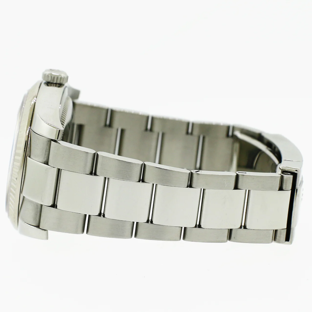 Rolex Datejust 36MM Steel/White Gold Fluted Bezel/Silver Waves Diamond Arabic 6 And 9 Dial Watch 116234 - Image 2