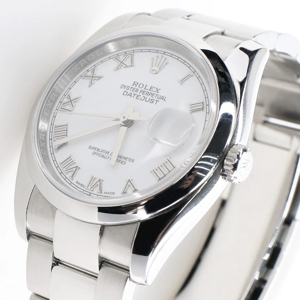 Rolex Datejust 36mm Steel Watch/White Dial with Roman Numerals/Box/Papers/116200 - Image 3