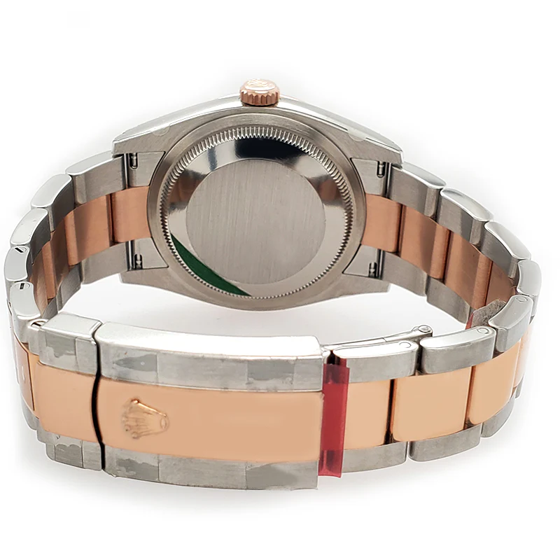 Rolex Datejust 36mm Two-Tone Rose Gold/Steel Rolesor Watch - Fluted Bezel - White MOP Diamond Dial - 126231 Box Papers - Image 4