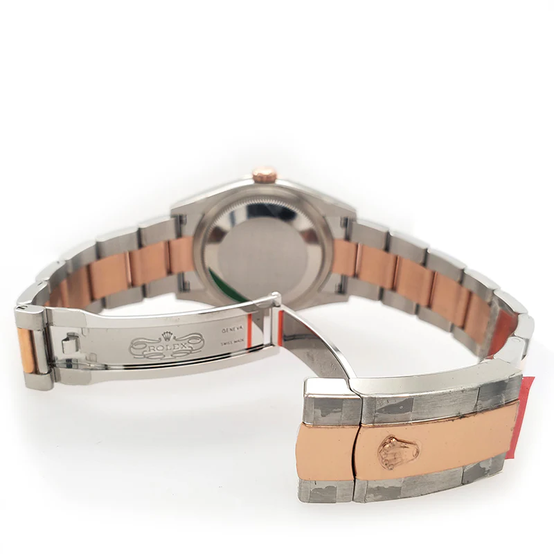 Rolex Datejust 36mm Two-Tone Rose Gold/Steel Rolesor Watch - Fluted Bezel - White MOP Diamond Dial - 126231 Box Papers - Image 5